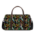 Vintage Feather Pattern Print Duffel Bag