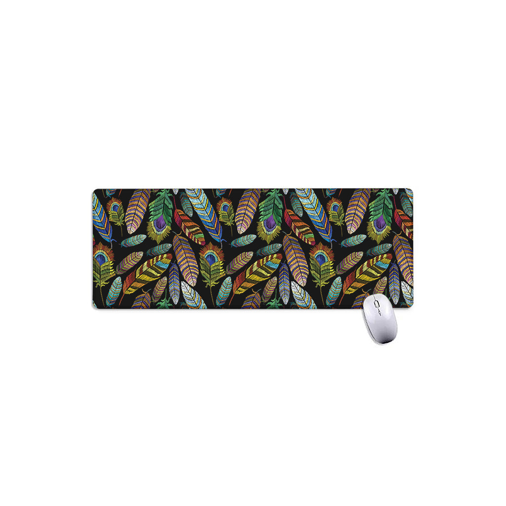 Vintage Feather Pattern Print Extended Mouse Pad