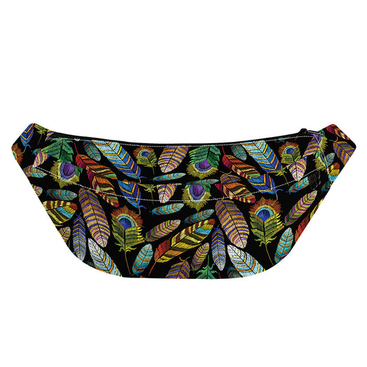 Vintage Feather Pattern Print Fanny Pack