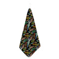 Vintage Feather Pattern Print Hand Towel
