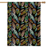 Vintage Feather Pattern Print House Flag