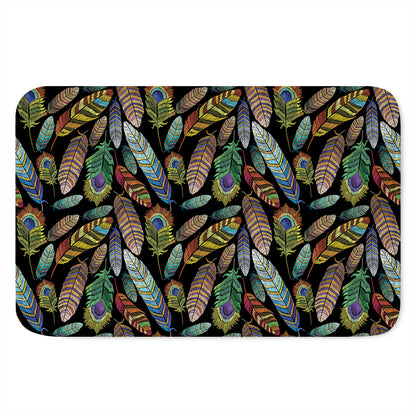 Vintage Feather Pattern Print Indoor Door Mat