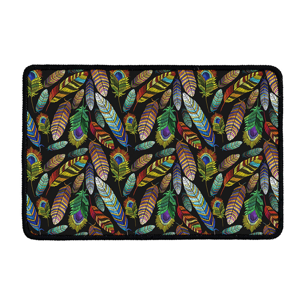Vintage Feather Pattern Print Kitchen Mat