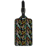 Vintage Feather Pattern Print Luggage Tag