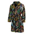 Vintage Feather Pattern Print Men's Bathrobe