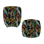 Vintage Feather Pattern Print Office Chair Cover