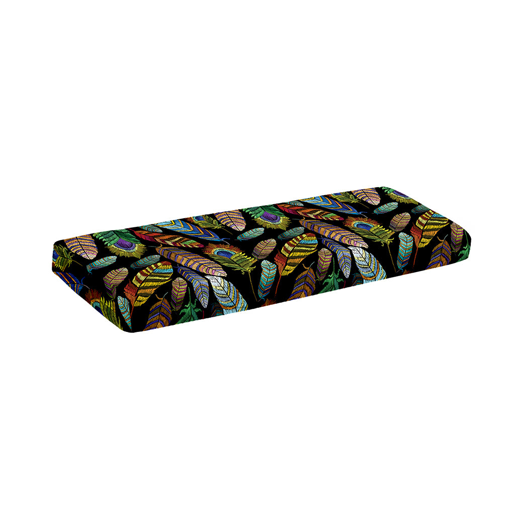 Vintage Feather Pattern Print Piano Keyboard Cover