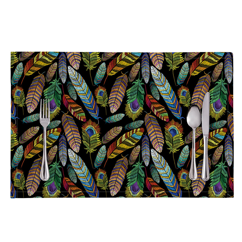 Vintage Feather Pattern Print Placemat