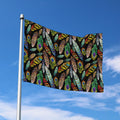 Vintage Feather Pattern Print Polyester Flag