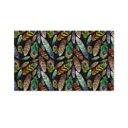 Vintage Feather Pattern Print Polyester Flag