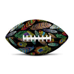 Vintage Feather Pattern Print Rugby Ball