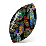 Vintage Feather Pattern Print Rugby Ball