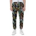 Vintage Feather Pattern Print Joggers