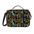 Vintage Feather Pattern Print Shoulder Strap Bible Bag