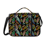 Vintage Feather Pattern Print Shoulder Strap Bible Bag