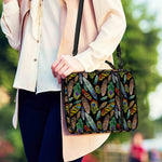Vintage Feather Pattern Print Shoulder Strap Bible Bag