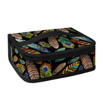 Vintage Feather Pattern Print Small Lunch Bag