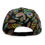 Vintage Feather Pattern Print Snapback Cap