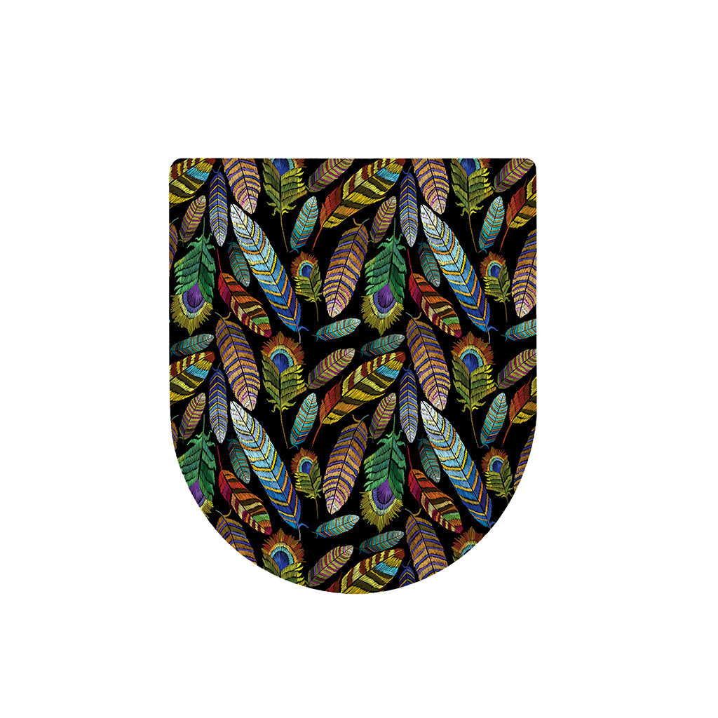 Vintage Feather Pattern Print Toilet Lid Cover