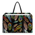 Vintage Feather Pattern Print Utility Tote Bag