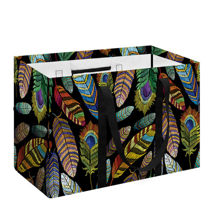 Vintage Feather Pattern Print Utility Tote Bag