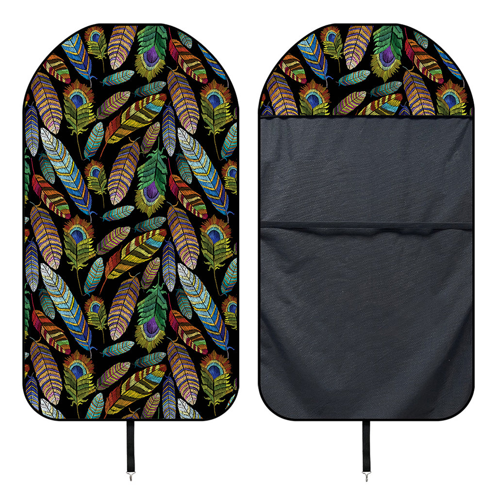 Vintage Feather Pattern Print Waterproof Car Seat Cover