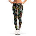 Vintage Feather Pattern Print Women's Leggings