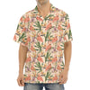 Vintage Flamingo Pattern Print Aloha Shirt