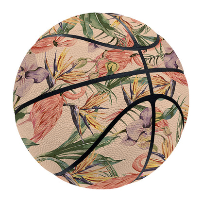 Vintage Flamingo Pattern Print Basketball
