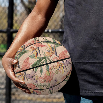 Vintage Flamingo Pattern Print Basketball