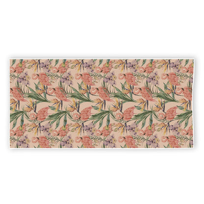Vintage Flamingo Pattern Print Beach Towel