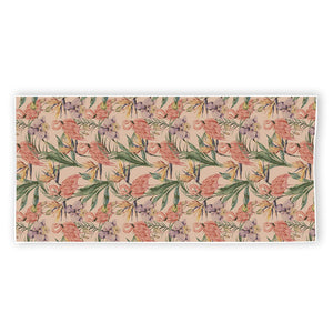 Vintage Flamingo Pattern Print Beach Towel