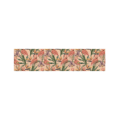 Vintage Flamingo Pattern Print Bed Runner