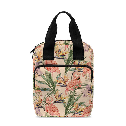 Vintage Flamingo Pattern Print Bible Tote Bag