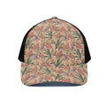 Vintage Flamingo Pattern Print Black Mesh Trucker Hat