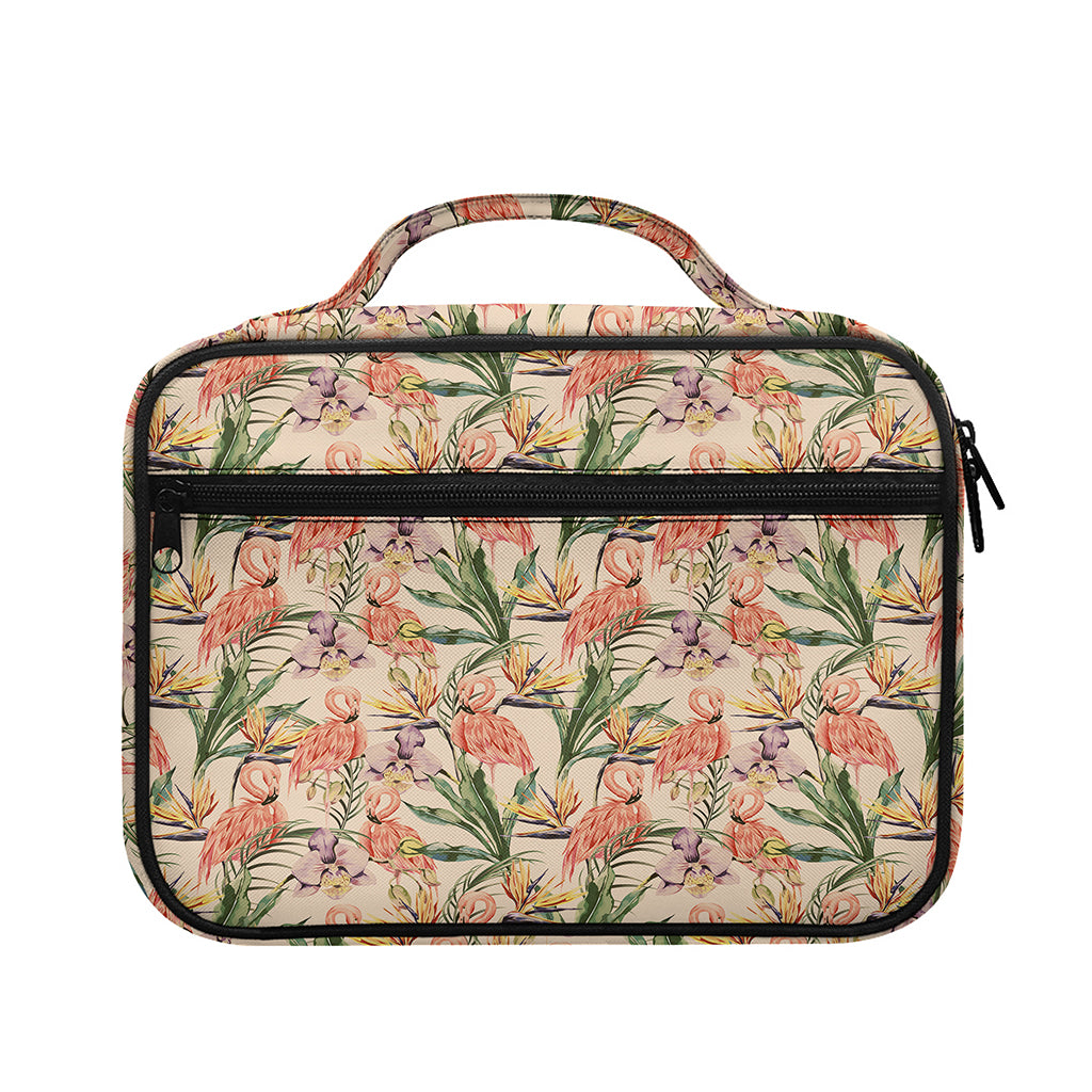 Vintage Flamingo Pattern Print Briefcase Bible Bag