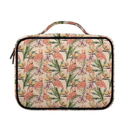 Vintage Flamingo Pattern Print Briefcase Bible Bag