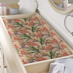 Vintage Flamingo Pattern Print Changing Pad Cover
