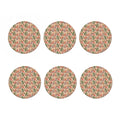 Vintage Flamingo Pattern Print Coaster Set