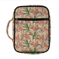 Vintage Flamingo Pattern Print Front Pocket Bible Bag