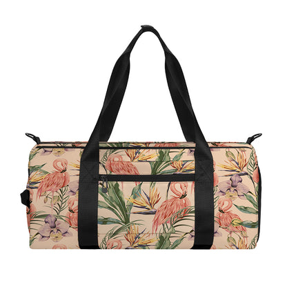 Vintage Flamingo Pattern Print Gym Bag