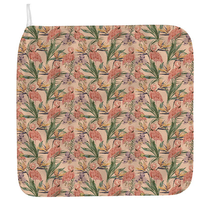 Vintage Flamingo Pattern Print Hand Towel