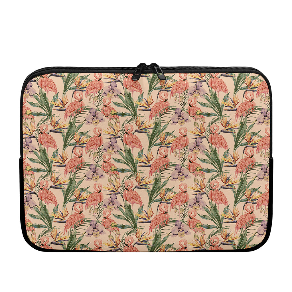 Vintage Flamingo Pattern Print Laptop Sleeve
