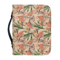 Vintage Flamingo Pattern Print Leather Bible Cover