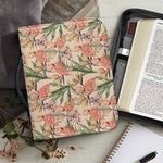 Vintage Flamingo Pattern Print Leather Bible Cover