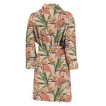 Vintage Flamingo Pattern Print Men's Bathrobe