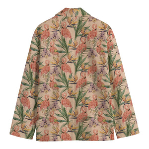 Vintage Flamingo Pattern Print Men's Blazer