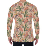 Vintage Flamingo Pattern Print Men's Long Sleeve T-Shirt