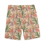 Vintage Flamingo Pattern Print Men's Sports Shorts