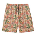 Vintage Flamingo Pattern Print Men's Swim Trunks